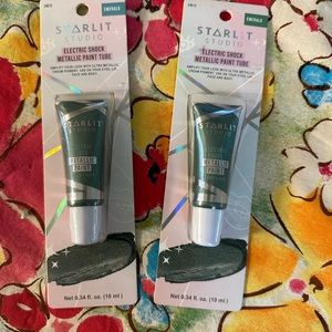 Starlit Studio Electric Shock Metallic Paint Tube - Emerald New (2 pack)